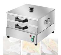 Electric Rice Noodle Roll Steamer Machine, 2-Tier Drawer Design for Homemade Chang Fen and Bun Recipes, Efficient Cooking Solution