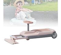 Electric Ride-On Car for Kids with Twist Throttle, Large Storage, and Anti-Rollover Design, Ideal for Indoor Play and Floor Cleaning