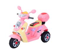 Electric Ride-On Motorbike 3-Wheel Pink Kids 3-5y Battery Trike 45min Play Safe