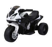 Electric Ride-On Motorcycle Black 66x37x44cm Plastic Licensed Badge Lights Music