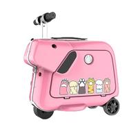 Electric Ride on Suitcase for Kids Carry-on Luggage Children's Suitcase with Seat Kids Travel Suitcase Trolley Smart Electric Luggage Scooter for Travel Gift as Kids(Pink)