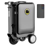 Electric Rideable Suitcase, 20'' Ride on Scooter Luggage for Adults, with Removable Battery, USB Charging expandable Carry on Luggage with Wheels, Load-Bearing Capacity 110kg Black-with1battery