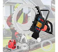 Electric Ring Saw Wall Chaser, 3300 RPM Concrete Cutting Machine with Water Cooling & Diamond Blade for Construction and Renovations, 410/520/600mm Depth