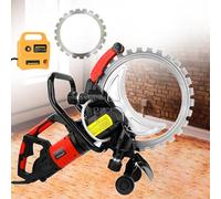 Electric Ring Saw Wall Chaser 8980W- Concrete Cutting Machine with 300mm Cutting Depth, 2 x 410mm Diamond Blades, 3000rpm, Water Cooling Dust Control, for Construction & Renovation