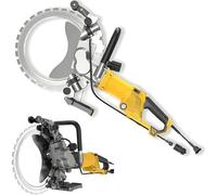 Electric Ring Saw Wall Chaser with Water Fed Dust Suppression, 29cm Cut Depth for Concrete, Rebar, Bricks, and Marble Cutting
