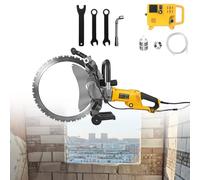 Electric Ring Saw Wall Cutting Machine, Handheld Concrete Cutter, 2200RPM, 29cm Cut Depth for Wall Grooves, Durable and Powerful Tool for Professionals