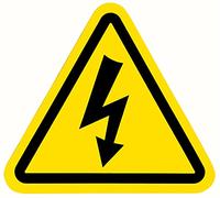 Electric Risk Sticker 15 Pieces 4 cm Triangle Sign with Radius