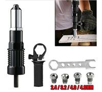 Electric Rivet Nut Gun Cordless Drill Pop Adapter Riveting Riveter Insert Kit