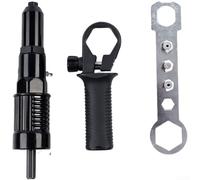 Electric Rivet Tool Conversion Kit - Drill Attachment for Cordless Drills, Heavy Duty Hand Riveter Adapter for 2.4-4.8mm Blind Rivets, Aluminum Alloy Rivet Nut Setter for Metal Repair