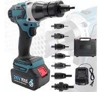 Electric Rivnut Tool, Cordless Rivet Nut Gun with M3-M12 Mandrels