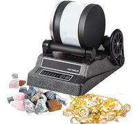 Electric Rock Polisher Machine with 7-Day Timer and 2 KG Capacity, Double Axle Wheel Drive for Professional Stone and Crystal Polishing