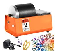 Electric Rock Tumbler, Adjustable Speed Rock Tumbler Kit, Gemstones Polisher with Strong Operating Power/Uniform Vibration and Low Noise, Stone Polishing Machine for Rock, Stone, Coins