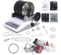 Electric Rock Tumbler Kit with Timer for DIY Stone Polishing and Gem Grinding, Suitable for All Ages