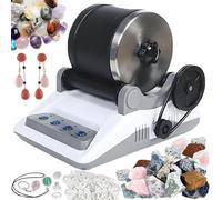 Electric Rock Tumbler Kit with Timer - Gem Polishing Machine for Perfect Polishing, Includes Detachable Grinder Accessories
