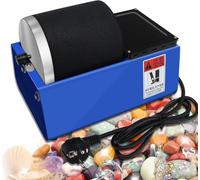 Electric Rock Tumbler Machine for Gemstones - Professional Rotary Polisher Kit with Durable Leakproof Rubber Barrel and Quiet Motor for Crystals, Stone, Glass, and Metal