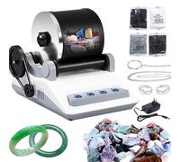 Electric Rock Tumbler Machine, Gemstone Polisher with 7-Day Timer, Detachable Polishing Kit for Geology and Mineral Crystals