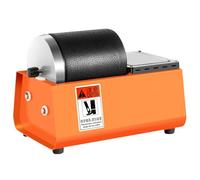 Electric Rock Tumbler Machine Kit, 16W Dual Wheel Drive Gem Grinder with Adjustable Speed, Quiet PU Barrel, Leakproof Drum for Polishing Rocks Crystals Glass Metal Coins