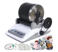 Electric Rock Tumbler Machine Kit with Timer, DIY Gem Stone Polisher for Adults and Kids, Complete Accessories for Polishing Stones, Detachable Design for Easy Use