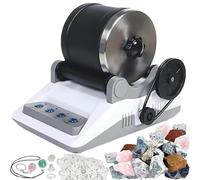 Electric Rock Tumbler Machine, Professional Gem Grinder with 7-Day Digital Timer & Detachable Polisher, DIY Stone Polishing Kit for Gems Rocks Crystals Hobby STEM Gift