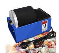 Electric Rock Tumbler Machine - Rotary Gemstone Polisher with Leakproof Rubber Barrel, Durable Motor, and Silent Operation for Polishing Crystals, Stones, Glass, and Metal