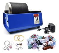 Electric Rock Tumbler Machine with Adjustable Speed and Timer, Leakproof Barrel for Polishing Crystals, Stones, Glass, and Metals