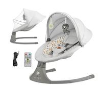 Electric rocker bouncer 2in1 LUMI 2 light grey
