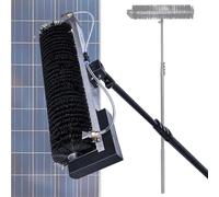 Electric Roller Brush Cleaner for Solar Panels, 7.5m Telescopic Pole, Auto Water Feed, Mains Powered