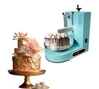 Electric Rotary Adjustable Cake Edge Surface Scraper 36cm Turntable for 4-12 Inch Cakes, Automatic Birthday Cake Butter Spreader Coating Edge Smoothing Polisher(Green)