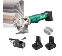 Electric Rotary Cutter Cordless Electric Scissor Rechargeable Fabric Shear Sharpening Function,Comes with 1 or 2 Battery, 2pcs Blade,with Maximum Cutting Thickness 25mm/33mm with Safety Lock