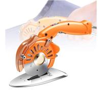 Electric Rotary Cutter, Handheld Fabric Cutting Machine with LED Light, Automatic Knife Sharpening, Adjustable 5 Speed for Leather, Paper, Fabric Cutting