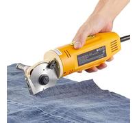 Electric Rotary Fabric Carpet Cutter, Multi-Layer Fabric Scissors, 25mm Max Cutting Thickness, 2400RPM, with Sharpening Stone & 70mm Spare Blade, for Textiles, Leather, Blankets