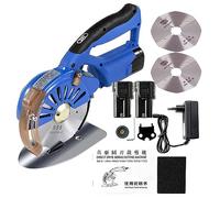 Electric Rotary Fabric Cutter 100/110/125mm Cordless Cloth Cutting Machine with 2 Blades & 2x2500mAh Battery, 5 Speed Setting and Powerful Servo Motor Electric Scissors for Cutting Fabric Cotton