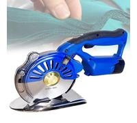Electric Rotary Fabric Cutter, Cordless Cloth Cutting Machine with 2 Blades & 2 Batteries, 5 Speed Settings, 27mm Max Trimming Thickness for Cutting Cotton Fabrics