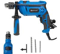 Electric Rotary Hammer Drill Corded 850W, 2-in-1 Hammer & Impact Drill Driver, 13mm Metal Chuck, 0-3300RPM, Powerful Variable Speed Power Drill with 3pcs Drill Bits Set for Wood, Concrete and Metal