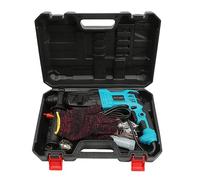 Electric Rotary Hammer Drill Kit, 800 W Corded Power Tool Machine with 360 Degree Handle for Concrete Wall, Wood, and Metal, 3 Joules Breaker Chisel Set