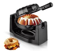 Electric Rotating Cake Maker with Non-Slip Feet and Non-Stick Plate Quick Breakfast Electric Baking Pan Automatic Constant Temperature for Home Kitchen