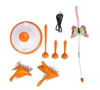 Electric Rotating Cat Toy Interactive Cat Toy Semi-circular Movement Fast And Slow Rotation Sturdy Material Suitable For Kittens (Orange Red)