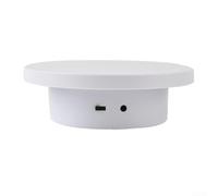 Electric Rotating Display Stand, Adjustable Turntable For Jewellery Product Photography Live Show, ABS Material, Compact Design 10x10cm Or 14x14cm, White(C)