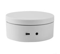 Electric Rotating Display Stand, Adjustable Turntable For Jewellery Product Photography Live Show, ABS Material, Compact Design 10x10cm Or 14x14cm, White(A)