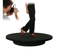 Electric Rotating Platform (42/52/60cm), Rotating Display Stand (45°/90°/180°/360°), Remote Control + Adjustable: Angle | Speed | Direction, Load 100KG, for Showcases,60cm,Black