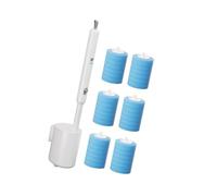 Electric Rotating Toilet Brush Wall Mounted With Throwaway Head 360 Degree Cleaning Scrubber Tool For Stubborn Stain Replaceable Head Automatic Toilet Cleaner