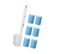 Electric Rotating Toilet Brush Wall Mounted With Throwaway Head 360 Degree Cleaning Scrubber Tool For Stubborn Stain Replaceable Head Automatic Toilet Cleaner