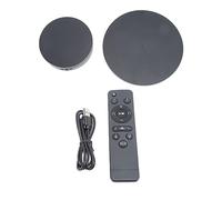 Electric Rotating Turntable, 2 in 1 Jewelry Display Tray, 22x14.5cm, Remote Control, USB 5V Power Supply - Quiet Operation, Adjustable 360 Degree Rotation, Ideal for Live (Black)