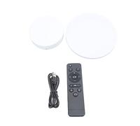 Electric Rotating Turntable, 2 in 1 Jewelry Display Tray, 22x14.5cm, Remote Control, USB 5V Power Supply - Quiet Operation, Adjustable 360 Degree Rotation, Ideal for Live (White)