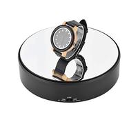 Electric Rotating Turntable for Photography, 7.09 Inch 360 Degree Motorized Rotating Stand Display Table 1KG Capacity Battery Operated Rotating Mirror Display Stand for Photography