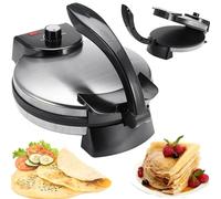Electric Roti Maker - 10-Inch Non-Stick Chapati & Tortilla Machine with Adjustable Temperature and Double-Sided Heating for Pizza, Pita, Quesadillas & More