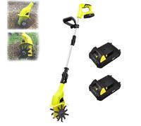 Electric Rototiller, Cordless Garden Tiller with 10cm Working Width and 20cm Tilling Depth for Garden and Yard