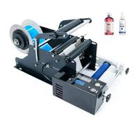 Electric Round Bottle Label Applicator, Portable Manual Barcode Applicator Gun, Labeling hine 15-30 pcs/min Glass Plastic Labeler, Sticker Label Printer Packing Machine for Cans, Plastic, Glass