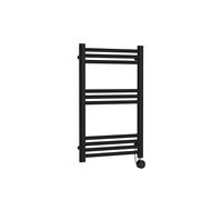 Electric Round Heated Towel Rail 800x500, Matt Black