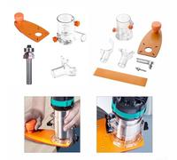 Electric Router for Woodworking with Collection, 680W Hand Trimmer for Fast and Stable Trimming (5pcs)